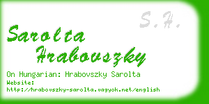 sarolta hrabovszky business card